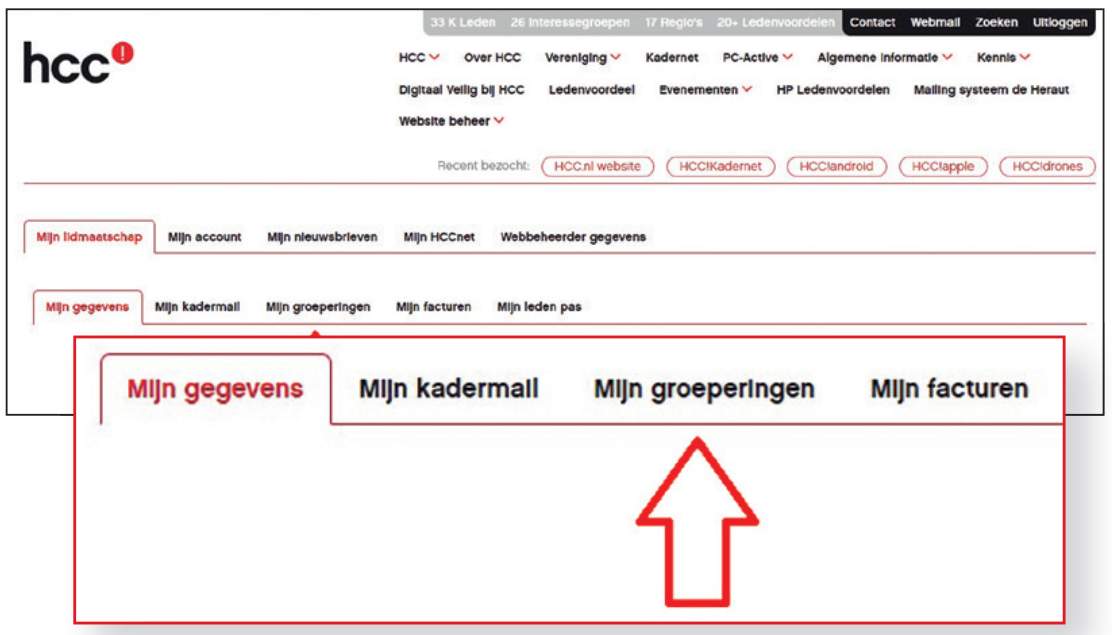 Mijn groeperingen