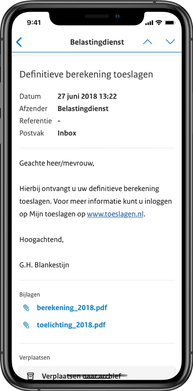 Review Message box: Digital correspondence with the government