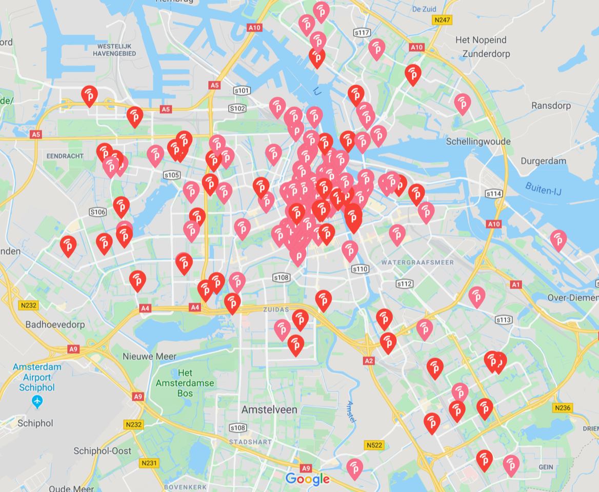 Publicroam locaties Amsterdam 1