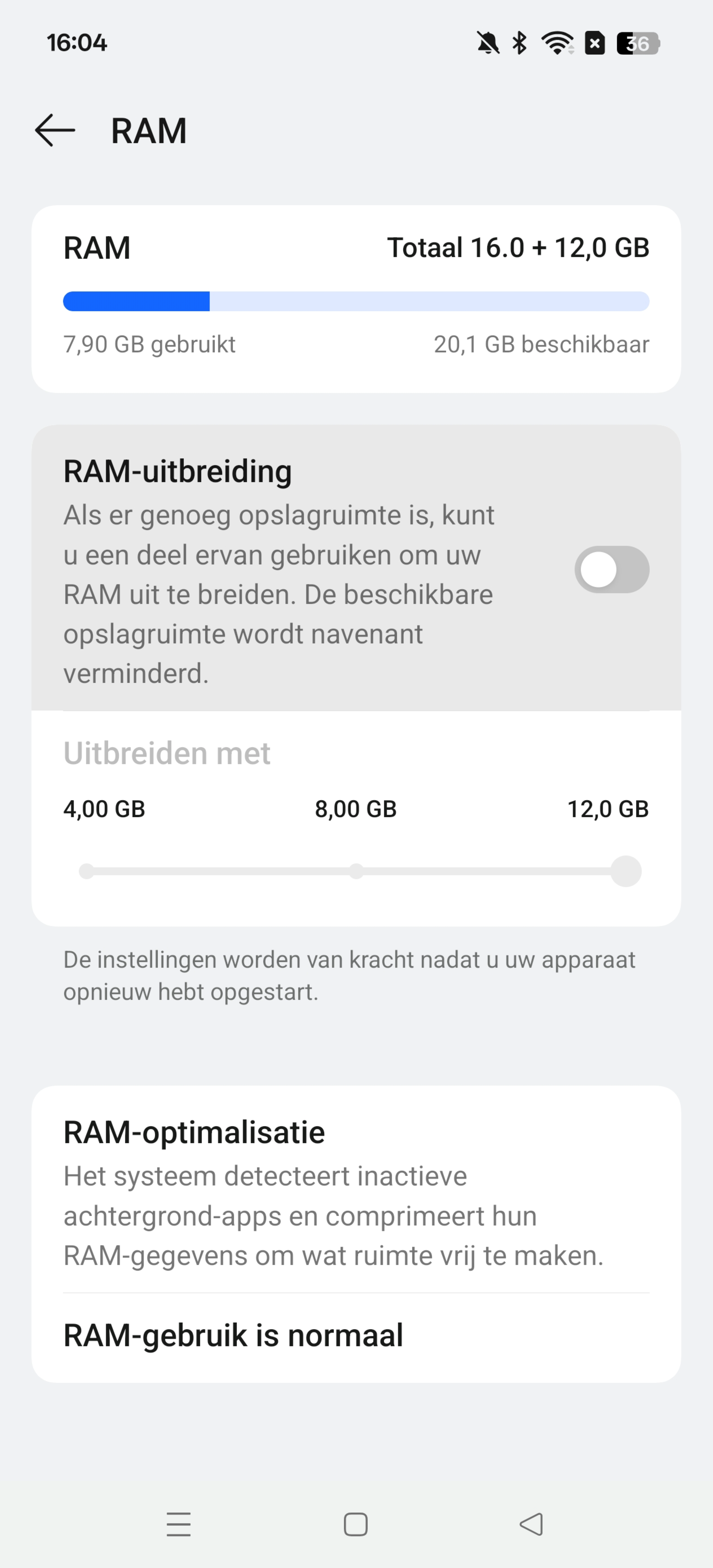 Screenshot ram uitbreiden
