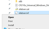 Silabser.inf installeren
