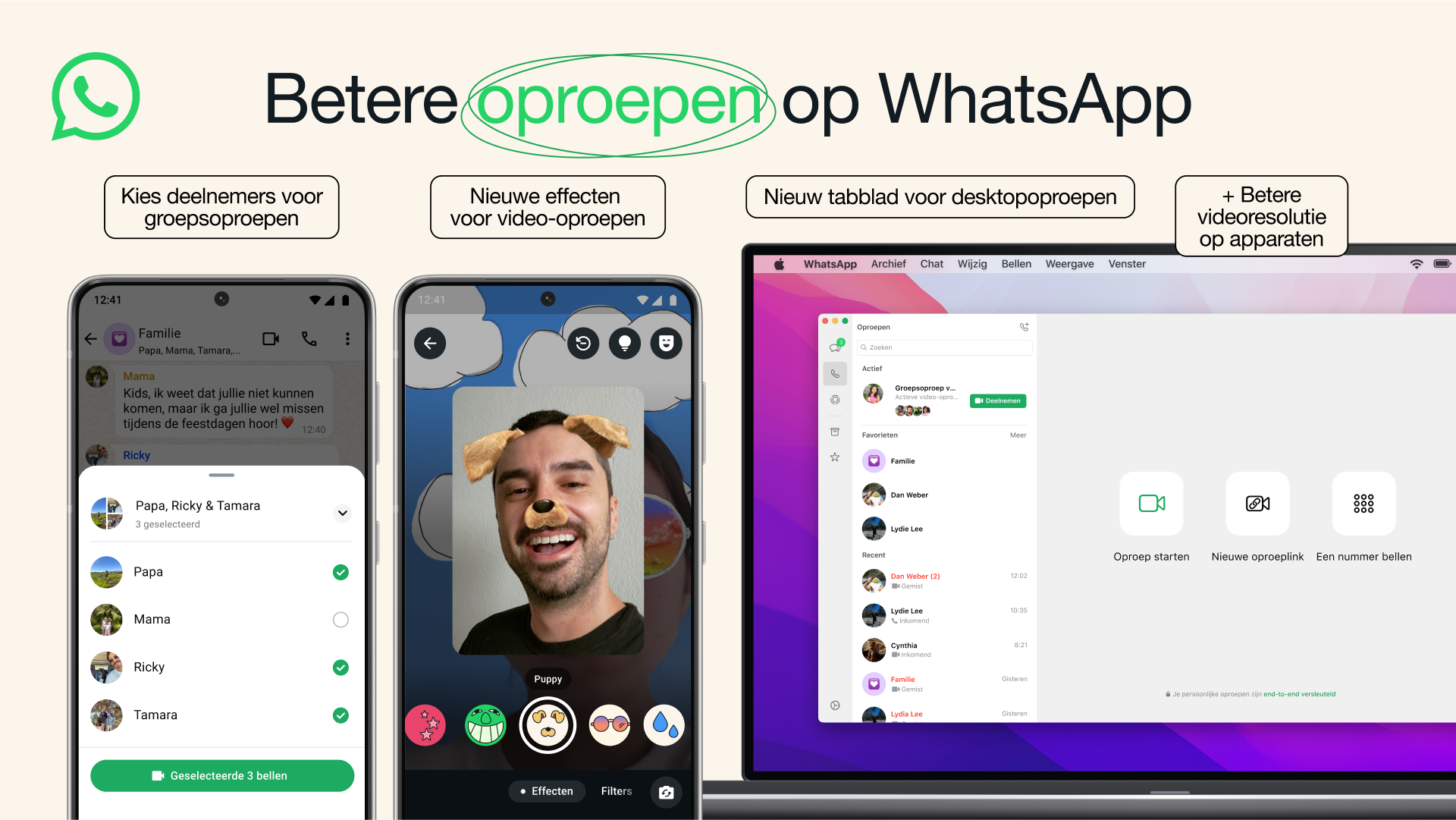 WhatsApp bellen verbeterd met nieuwe opties