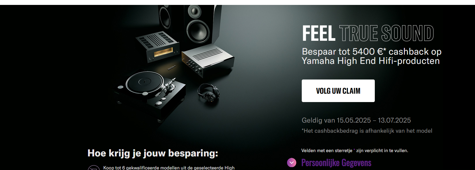 Yamaha cashback actie high end pcactive.nl