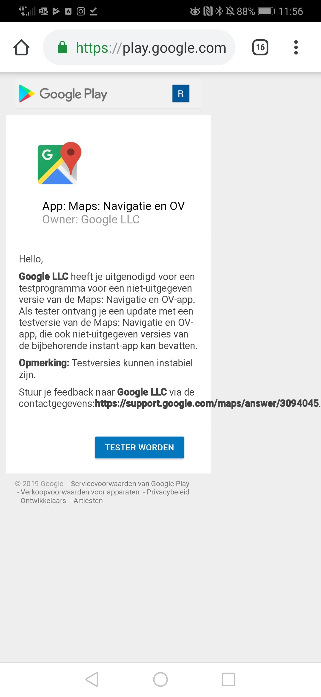 Tester worden maps 1