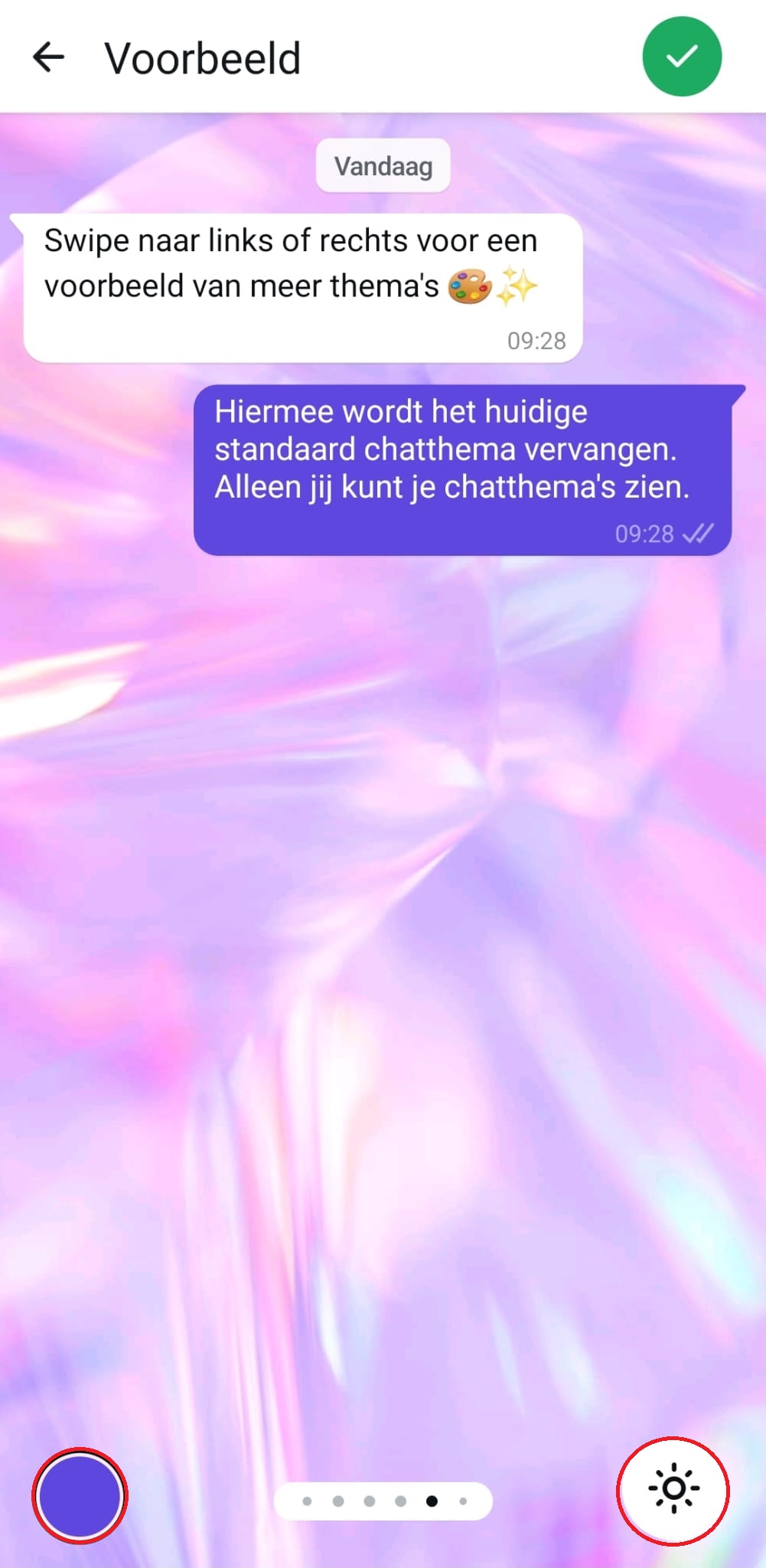 WhatsApp Chatthema aanpassen