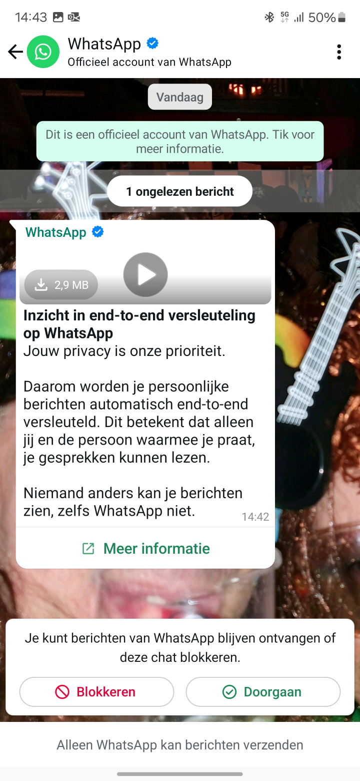 WhatsApp bericht