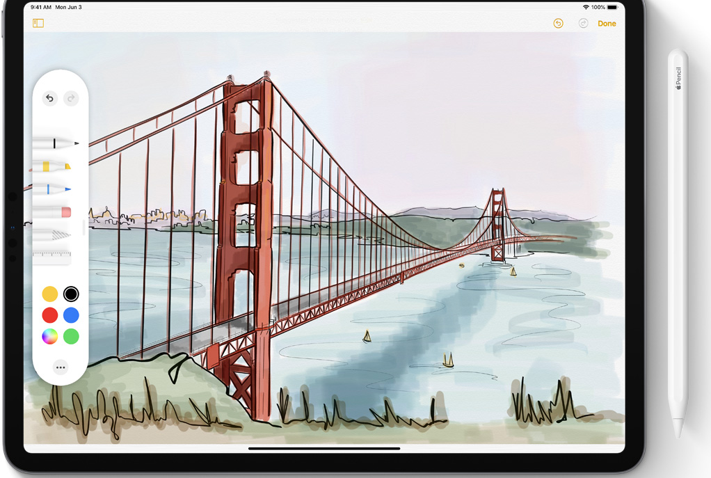 iPadOS tools en pencil