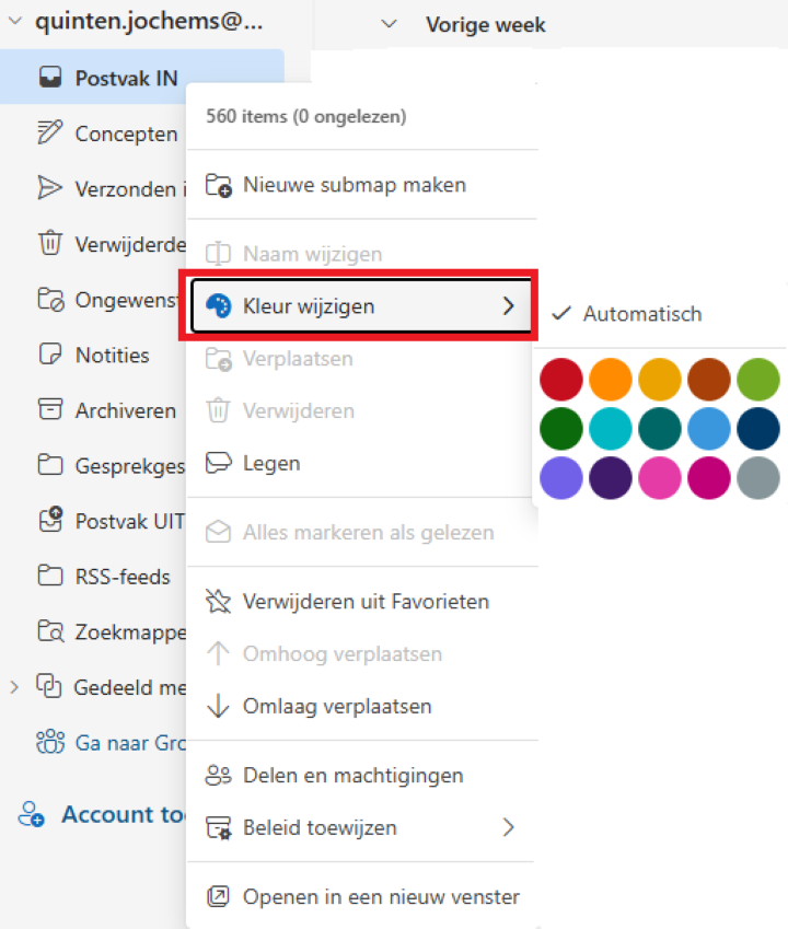 mappen een kleur geven pcactive.nl