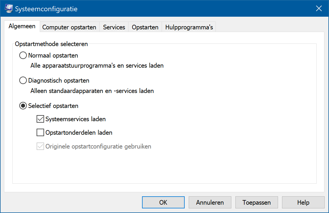 msconfig