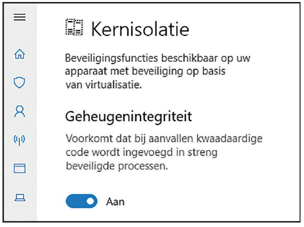 windows geheugenintegriteit